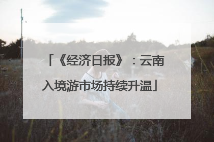 《经济日报》：云南入境游市场持续升温