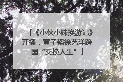《小伙小妹换游记》开播，黄子韬徐艺洋跨国“交换人生”