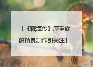 《藏海传》厚重底蕴精良制作引关注