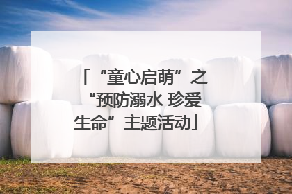 “童心启萌”之“预防溺水 珍爱生命”主题活动