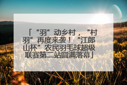 “羽”动乡村，“村羽”再度来袭！“江郎山杯”农民羽毛球超级联赛第二站圆满落幕