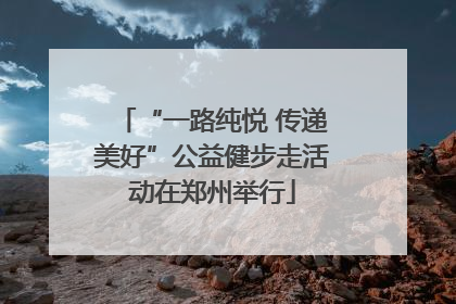 “一路纯悦 传递美好”公益健步走活动在郑州举行