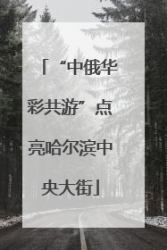 “中俄华彩共游”点亮哈尔滨中央大街