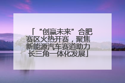 “创赢未来”合肥赛区火热开赛，聚焦新能源汽车赛道助力长三角一体化发展