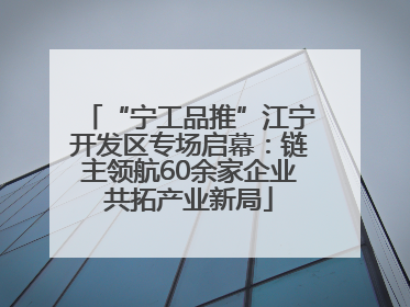 “宁工品推”江宁开发区专场启幕：链主领航60余家企业共拓产业新局