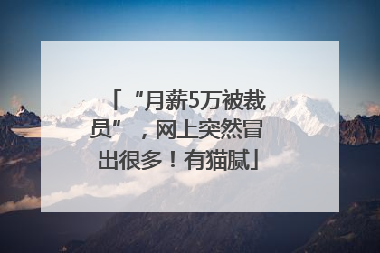 “月薪5万被裁员”，网上突然冒出很多！有猫腻