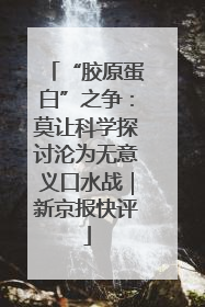 “胶原蛋白”之争：莫让科学探讨沦为无意义口水战｜新京报快评
