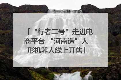 “行者二号”走进电商平台 “河南造”人形机器人线上开售