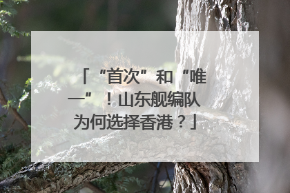 “首次”和“唯一”！山东舰编队为何选择香港？