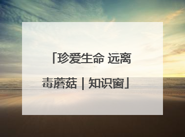 珍爱生命 远离毒蘑菇｜知识窗