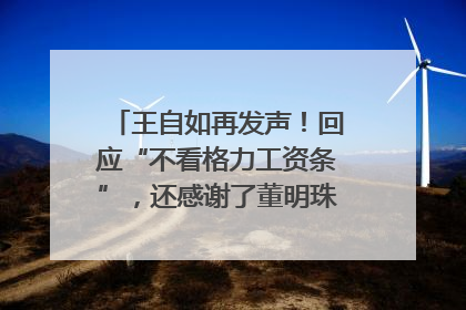王自如再发声！回应“不看格力工资条”，还感谢了董明珠和雷军｜热财经