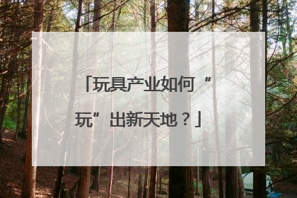 玩具产业如何“玩”出新天地？