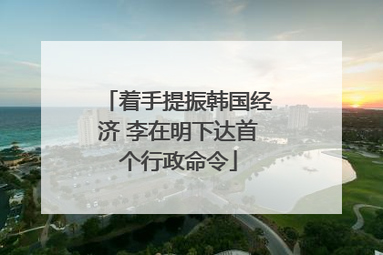 着手提振韩国经济 李在明下达首个行政命令