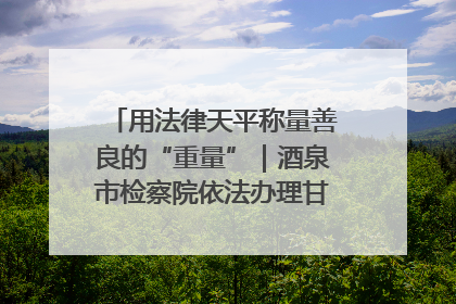 用法律天平称量善良的“重量”｜酒泉市检察院依法办理甘肃首例社区矫正对象见义勇为减刑案