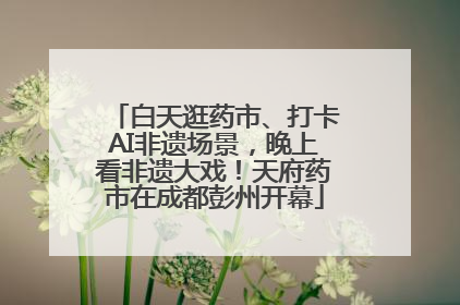 白天逛药市、打卡AI非遗场景，晚上看非遗大戏！天府药市在成都彭州开幕