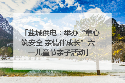 盐城供电：举办“童心筑安全 亲情伴成长”六一儿童节亲子活动