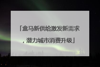 盒马新供给激发新需求，潜力城市消费升级