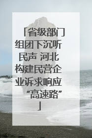 省级部门组团下沉听民声 河北构建民营企业诉求响应“高速路”