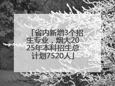 省内新增3个招生专业，烟大2025年本科招生总计划7520人