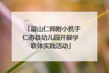 眉山仁师附小携手仁寿县幼儿园开展学联体实践活动