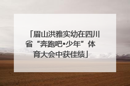 眉山洪雅实幼在四川省“奔跑吧•少年”体育大会中获佳绩