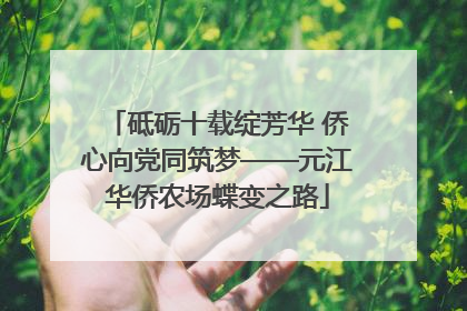 砥砺十载绽芳华 侨心向党同筑梦——元江华侨农场蝶变之路