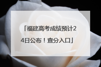 福建高考成绩预计24日公布！查分入口