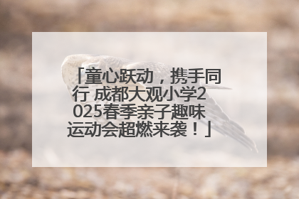 童心跃动，携手同行 成都大观小学2025春季亲子趣味运动会超燃来袭！
