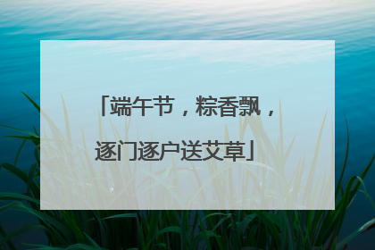 端午节，粽香飘，逐门逐户送艾草