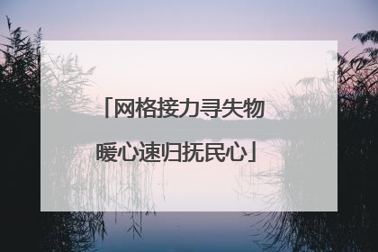 网格接力寻失物 暖心速归抚民心