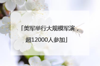美军举行大规模军演，超12000人参加