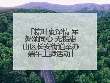 粽叶裹深情 军舞颂同心 无锡惠山区长安街道举办端午主题活动