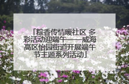 粽香传情暖社区 多彩活动迎端午——威海高区怡园街道开展端午节主题系列活动