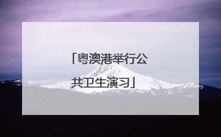 粤澳港举行公共卫生演习