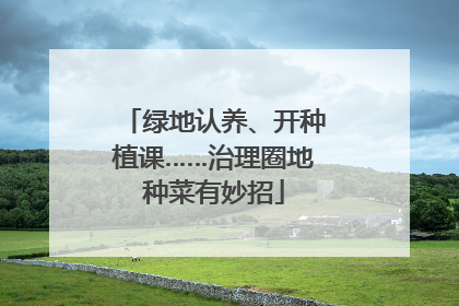 绿地认养、开种植课……治理圈地种菜有妙招