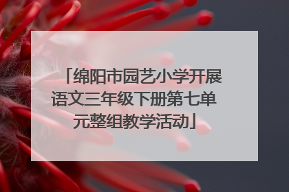 绵阳市园艺小学开展语文三年级下册第七单元整组教学活动