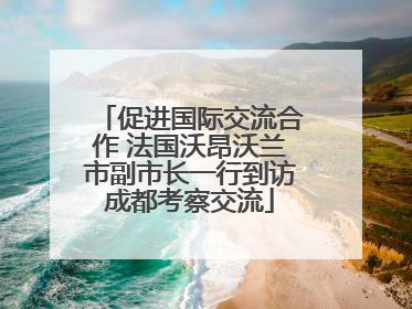促进国际交流合作 法国沃昂沃兰市副市长一行到访成都考察交流
