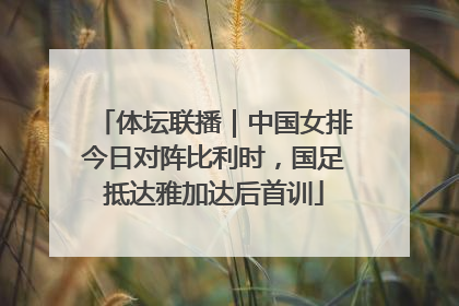 体坛联播｜中国女排今日对阵比利时，国足抵达雅加达后首训