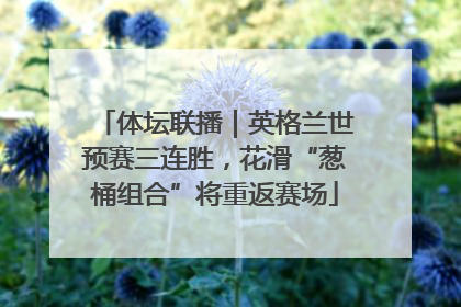 体坛联播｜英格兰世预赛三连胜，花滑“葱桶组合”将重返赛场