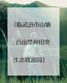 临武汾市山塘：百亩禁种田变生态致富园
