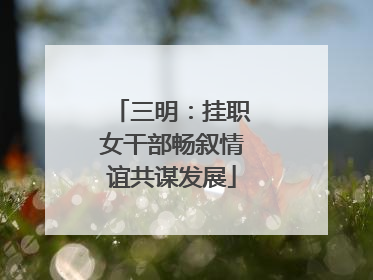 三明：挂职女干部畅叙情谊共谋发展