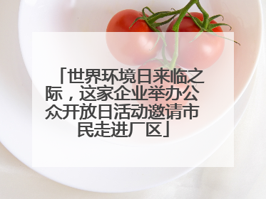 世界环境日来临之际，这家企业举办公众开放日活动邀请市民走进厂区