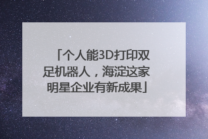 个人能3D打印双足机器人，海淀这家明星企业有新成果