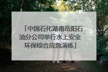 中国石化湖南岳阳石油分公司举行水上安全环保综合应急演练