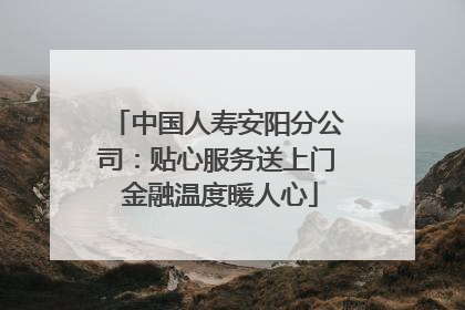 中国人寿安阳分公司:贴心服务送上门 金融温度暖人心