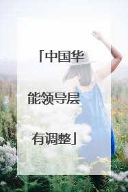 中国华能领导层有调整