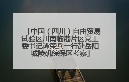 中国（四川）自由贸易试验区川南临港片区党工委书记谭荣兵一行赴岳阳城陵矶综保区考察