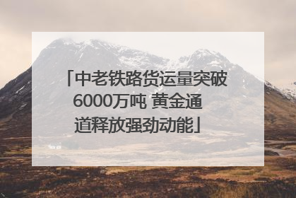 中老铁路货运量突破6000万吨 黄金通道释放强劲动能