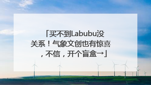 买不到Labubu没关系！气象文创也有惊喜，不信，开个盲盒→