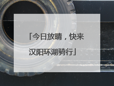 今日放晴，快来汉阳环湖骑行